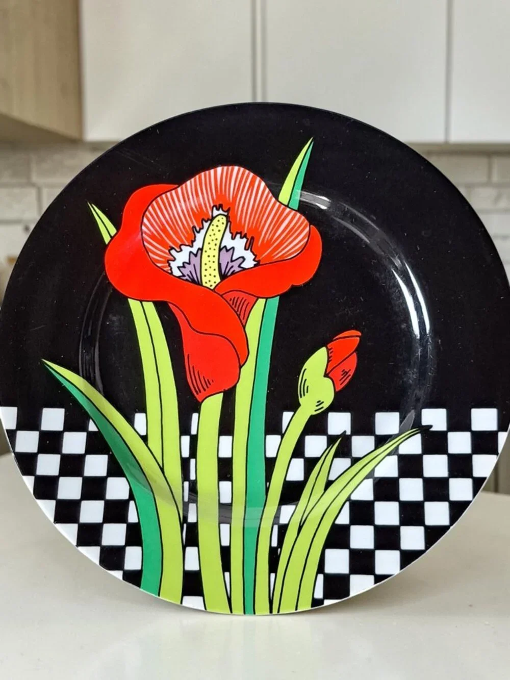 Vintage Fitz & Floyd Jardin Rouge side Bread plates Orchid Japan set of 3